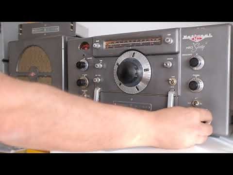 Listening with a National HRO-60 radio receiver