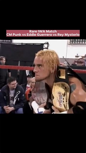 8Ball Wrestling on Instagram: "The IWA Mid-South match featuring Eddie Guerrero, Rey Mysterio, and CM Punk (Spring Heat 2002) is a legendary indie wrestling classic, a dream match with future legends clashing, resulting in Eddie winning the IWA-MS Heavyweight Title from Punk, a title he'd drop back the next night. #cmpunk #eddieguerrero #reymysterio #iwa #rare"