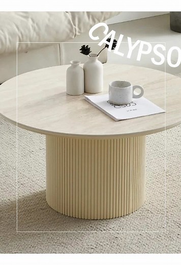 Table Basse OLO en Travertin : Design Épuré et Luxe