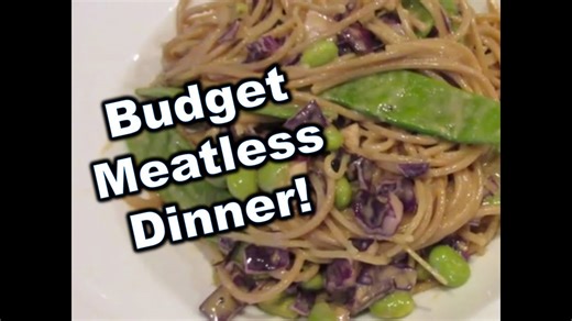 Easy dinner: Edamame + peanut noodles