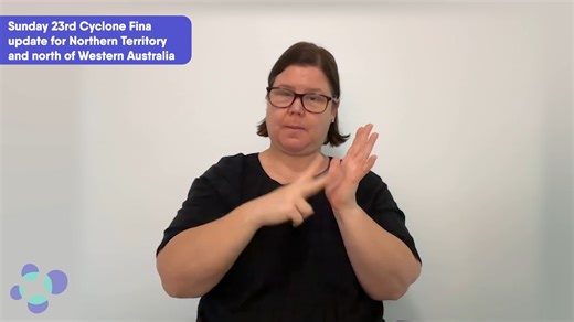 3.7K views · 50 reactions | ⚠️Cyclone Update: 23 November 2025 ⚠️ This is an update for the Deaf community in the NT and a warning for WA. Useful links are in the comments. | Deaf Connect | Facebook