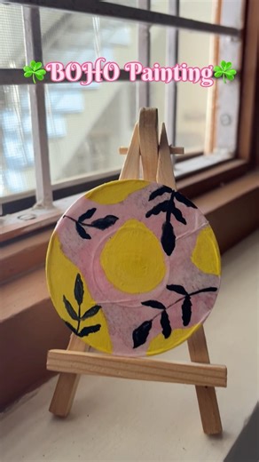 BOHO Painting in **CD**💿?. #art #bohoart #boho #artist #viral #shorts #trending