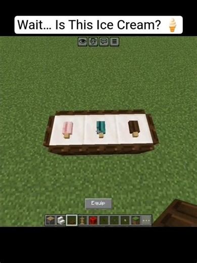 Minecraft Ice Cream Build in 30 Seconds!🍦#shorts