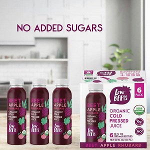 1.4K views · 33 reactions | NEW! An organic cold pressed juice blend exclusive to Costco from Love Beets! Certified organic apple, beet, and rhubarb with NO added sugars, colors, or preservatives! Available NOW in LA and HI area Costcos! ❤️ | Love Beets | Facebook