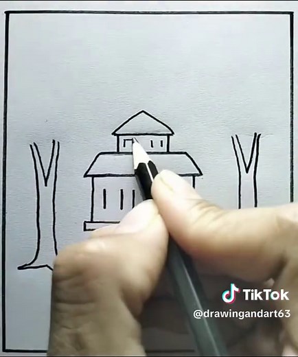 Step by step easy scenery drawing of a peaceful village house with trees, sun, and pathway. Perfect for beginners who love pencil art and calm nature sketches. 🌳☀️ Save & try it yourself! #DrawingTutorial #PencilSketch #ArtLovers #EasyDrawing #SceneryArt