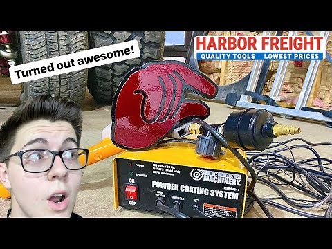 POWDERCOATING AT HOME | HARBOR FREIGHT POWDER COATING SYSTEM | I GOT SHOCKED !!
