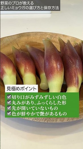 野菜のプロが教える、正しいミョウガの選び方と保存方法