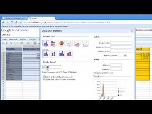Google Tabellen Teil 3 - Formatieren und Diagramme einfügen