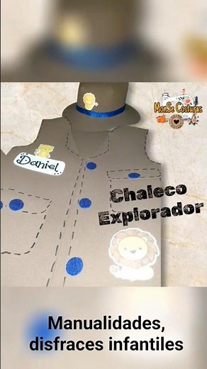 chaleco de Explorador con material Foami, y Traje de Explorador de tela 🔍🥾🦒