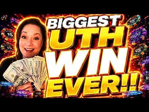 BIGGEST UTH WIN EVER!! 🔥🔥 🔥ULTIMATE TEXAS HOLD 'EM in LAS VEGAS! IRL