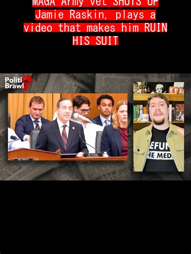MAGA Army vet SHUTS UP Jamie Raskin, plays a video that makes him RUIN HIS SUIT