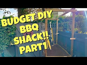 DIY BACKYARD BBQ SHACK BUILD ON A BUDGET part1! Posts and foundation