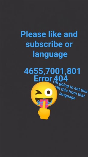 error message from the dear 404 I'm going to be moved the language