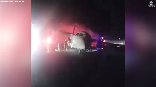 1.4M views · 7.4K reactions | An aircraft incident at the Halifax Stanfield International Airport caused temporary delays to all flight operations Saturday night. Air Canada spokesperson Peter Fitzpatrick said the plane experienced a “suspected landing gear issue” after arrival Saturday night, adding that the aircraft couldn't reach the terminal and the crew and 73 passengers were off-loaded by bus. https://abcnews.visitlink.me/WrwK_S | ABC News | Facebook