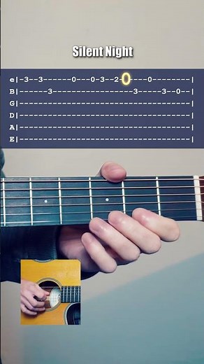 Silent Night (Easy Christmas Song) #guitar #tutorial