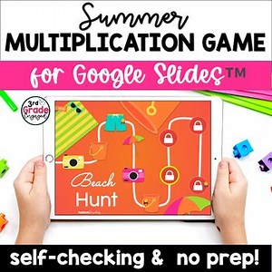 Summer Multiplication Digital Math Game for Google Slides ™