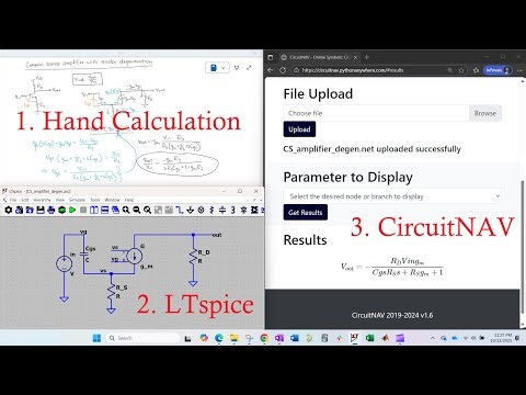 How to algebraically solve and verify your MOSFET amplifier circuits using LTspice and CircuitNAV