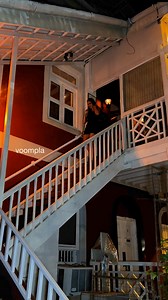 shreya choudhry makes the trek down the stairs of scarlett house as she heads home after a night out | Voompla