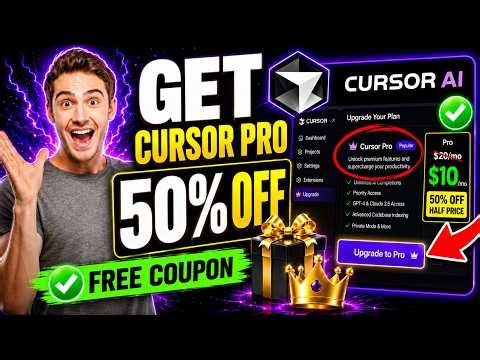 How to Get Cursor AI 1 year free 50% Discount | Working Referral Link 2026