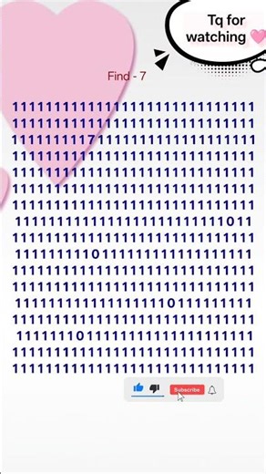 Test your brain in 5 seconds | 🔍 Only sharp eyes can spot it! | 👀 Can you find the hidden 7?
