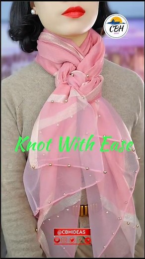 Simple and easy way to tie a long scarf