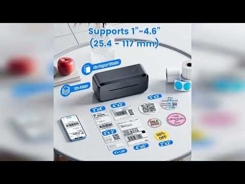 Review: Bluetooth Thermal Shipping Label Printer, Wireless 4x6 Label Printer for Shipping Pack...