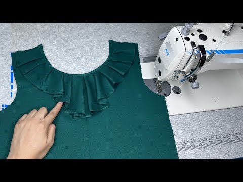 Ruffled Neck Design for Women’s Dress | Tailoring Tutorial