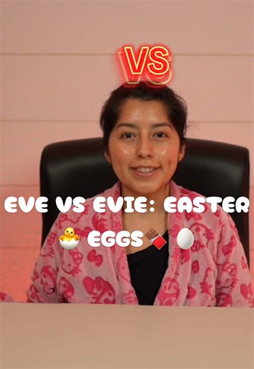 Eve 😇 vs Evie 😈 rate Easter chocolate eggs VERY serious🍫🥚🐣 #EvevsEvie #foodtok #tastetest #chocolate