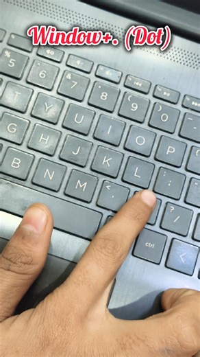 💻 Laptop me emoji kaise nikaale?👉 Windows key + . (dot)Bas itna hi! 😍🔥#LaptopTips #WindowsShortcut