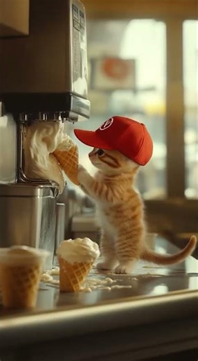 McDonald’s Staffed Entirely by Cats Now 😺🍟