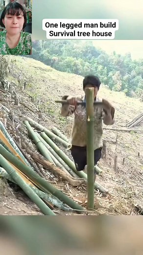 This one legged man build tree house survival shelter | Mijoreen Velandria