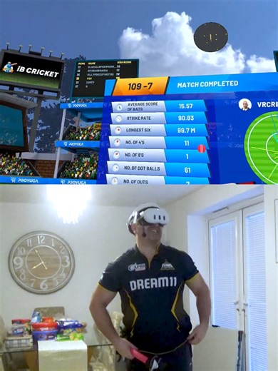 My end of the innings waffle. I give some explanation about this VR cricket game. Use discount code VRCGUY for VR games #cricket #metaquest3 #vrgamer