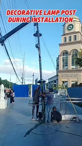 Decorative Lamp Post Installation #roadtraffic #project #reelschallenge | Road Traffic