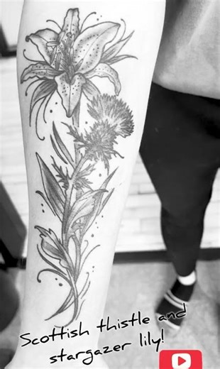 Floral tattoo! Edited in InShot. Music: As Leaves Fall : @iksonmusic #tattoo #shorts
