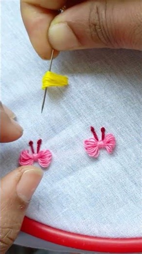 Simple & Beautiful Butterfly Stitch Tutorial 🦋 | #Shorts