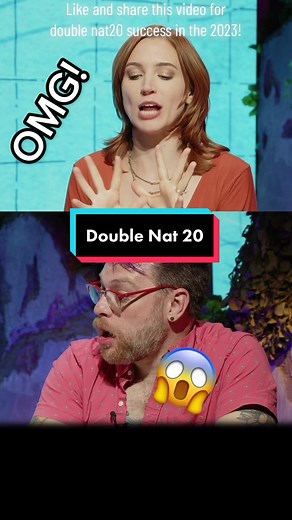 Here’s to double Nat 20’s in 2023! Like and share this video for that type if success! @TheBeccaScott #roll20 #roll20app #virtualtabletop #vtt #beccascott #travismcelroy #aabriaiyengar #brennanleemulligan #dimension20 #criticalrole #theadventurezone #doublenat20 #rollwithadvantage #nat20 #natural20