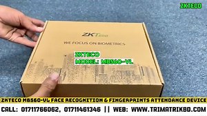 ZKTeco MB560-VL Face Recognition+Fingerprint Time Attendance and...