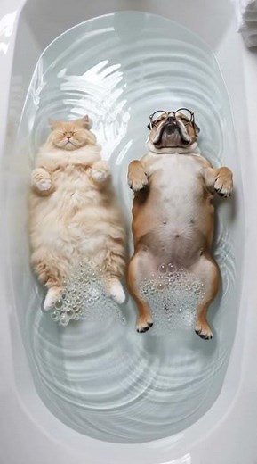Chilling with my bestie 🛁