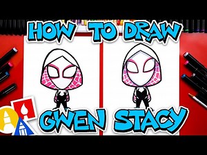 How To Draw Gwen Stacy (Spider-Gwen) - Videos For Kids