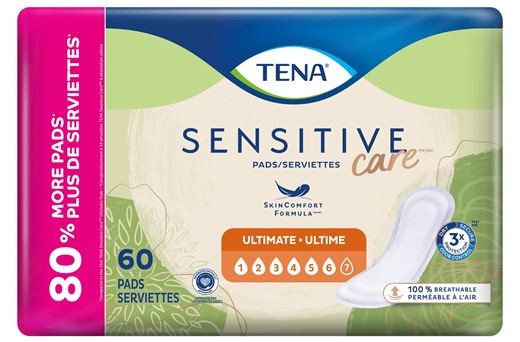 TENA SENSITIVE CARE ULTIMATE PAD 60 COUNT, Bladder Leakage Protection - Walmart.ca