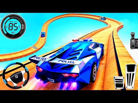 Police Car Mega Ramp Driving 3D - Impossible GT Car Stunts Racing Simulator : Android Gameplay