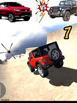 Fortuner VS Thar 💀 INDIAN BIKE 🤯 || #trending #shortsfeed #viral #viralvideo #gaming #games#shorts