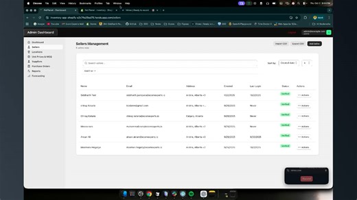 Pet Planet Inventory App Purchase Orders, Inventory and Purchase orders workflow