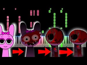 Pinki in 4 Phases of Incredibox Sprunki on Piano (Piano Tutorial)