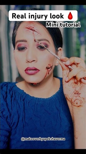 . “REALISTIC Injury SFX Makeup Tutorial | Halloween Look 🔥😱#shorts #viral #viral