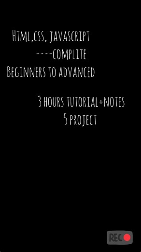 html, css, javascript - beginners to advanced complete 💯✅👊#programming