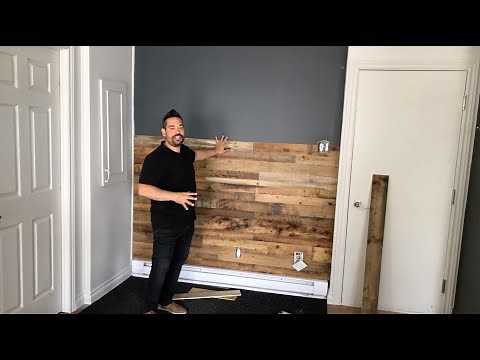 Barnwood wall installation