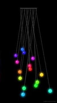 Neon Pendulum Wave | Stimming Visual | Marimba Polyrhythm #stimming #asmr #calm #pendulum #sensory