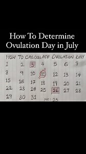 How to calculate ovulation day in July. #fypreels #july #ovulationtest | Dr.Moyub Healthcare
