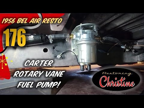 E176 Unboxing & Installing a Carter Rotary Vane Fuel Pump! 1956 Chevy Bel Air Resto